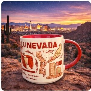 STARBUCKS Nevada Been There Series Mug Red Cream 14 fl oz 2019
